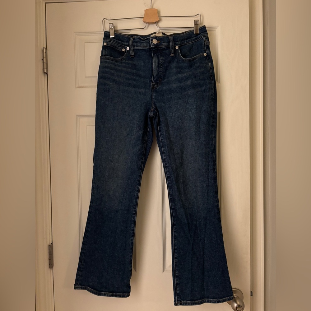 Madewell Arlen Mid Rise Kick Out Crop Jeans
